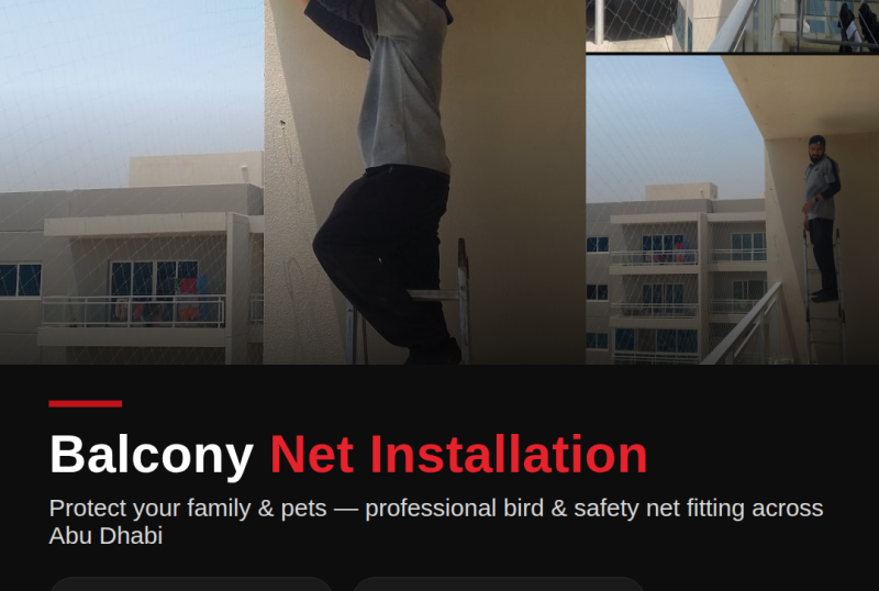 Pigeon Control Services in Abu Dhabi Using Net Installation